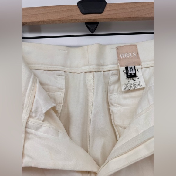 Versus Versace White Zipper Mens Pants - Picture 3 of 6